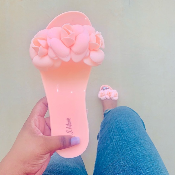 Blush Flower Sandal Slide - Picture 2 of 2
